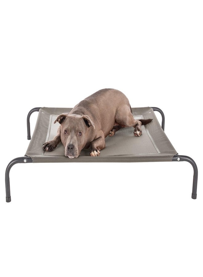 FurHaven Elevated Pet Cots - Cooling & Breathable Nylon Mesh Hammock for Dogs/Easy-to-Assemble / / Durable and Reinforced/Perfect for Rest & Relaxation Outdoors - Graphite Gray, Medium - Image 1